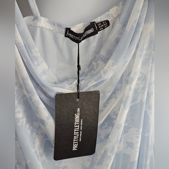 Plus Size "Vacay Ready "Tie Dye Cloud Sheer Cowl Neck Maxi Dress - Picture 4 of 4